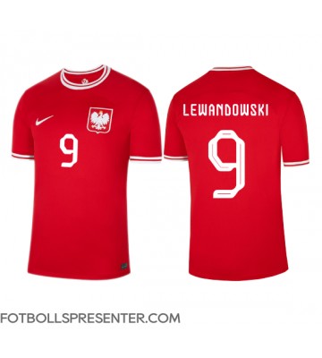 Polen Robert Lewandowski #9 Borta Matchtröja VM 2022 Kortärmad